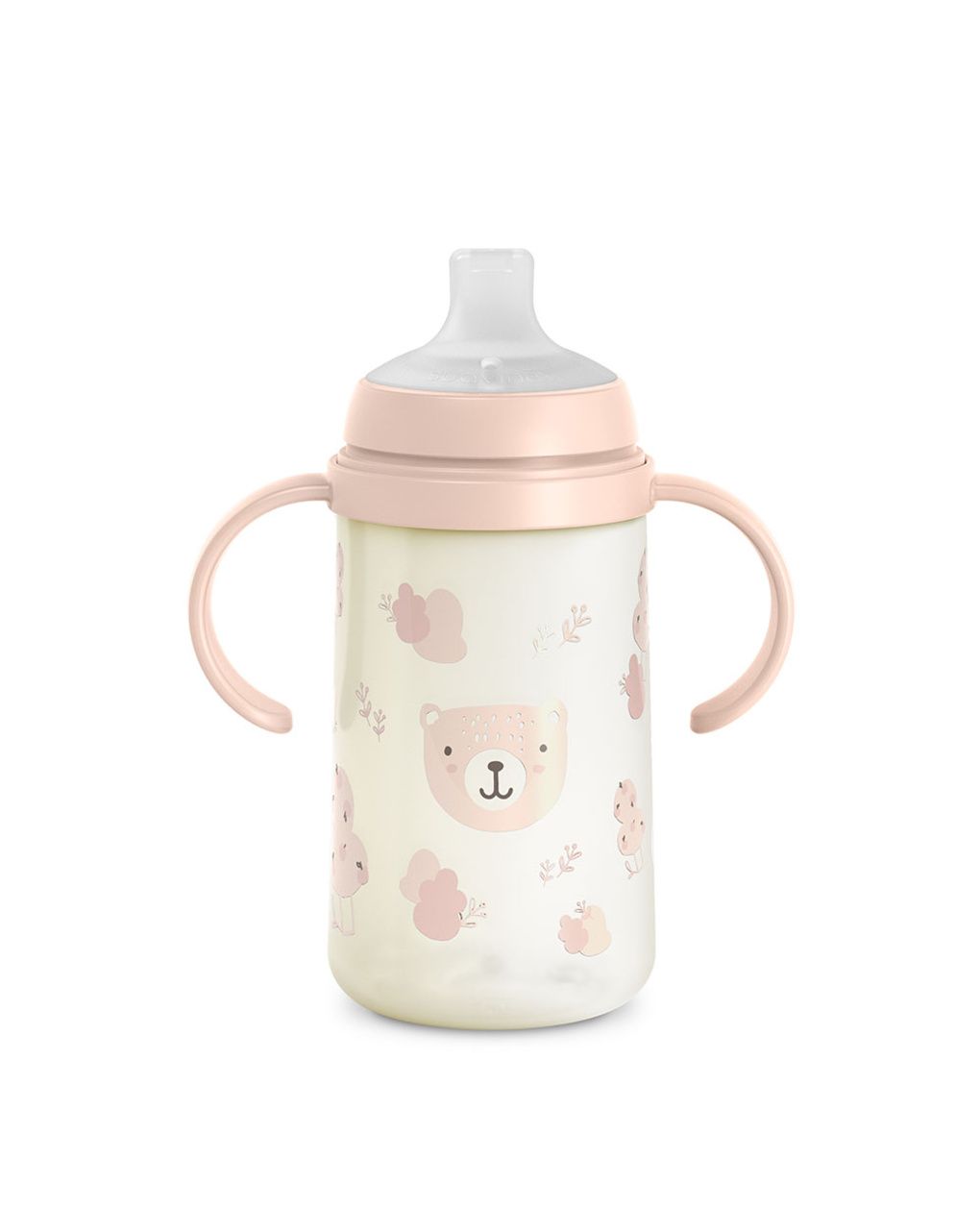 Wild&free biberon antigoccia con manici 270ml +6m rosa - suavinex