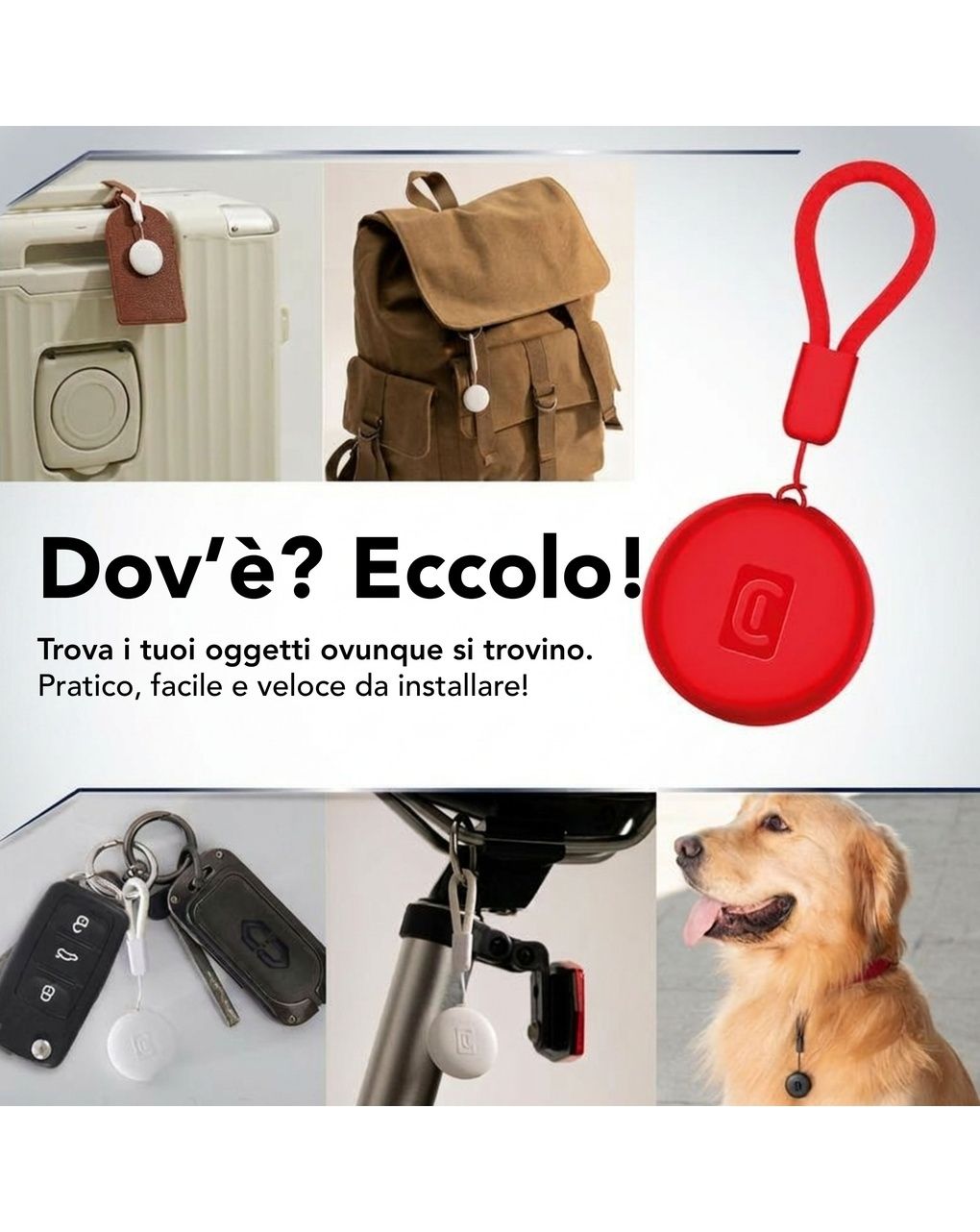 Tracy tag dual per dispositivi ios/android rosso - cellularline