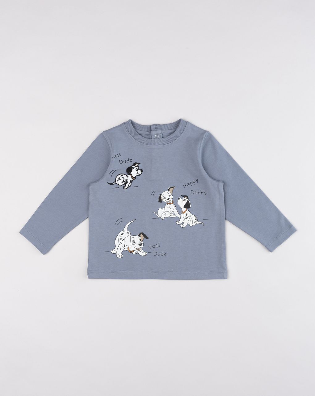 T-shirt bimbo manica lunga blu 101 dalmata "dudes"