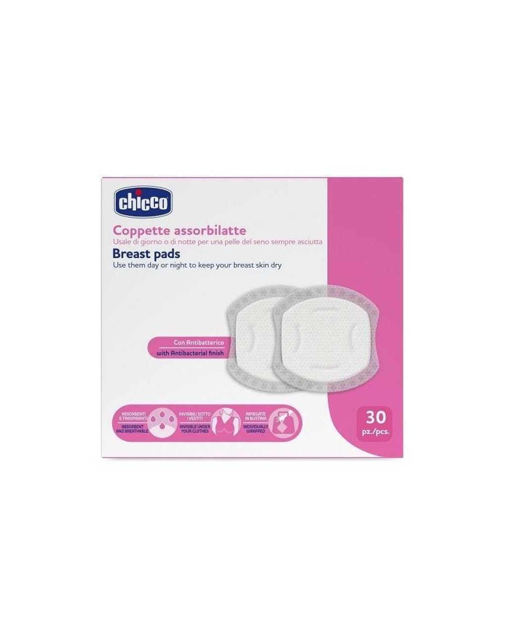 Coppette assorbilatte 30 pezzi - chicco - chicco