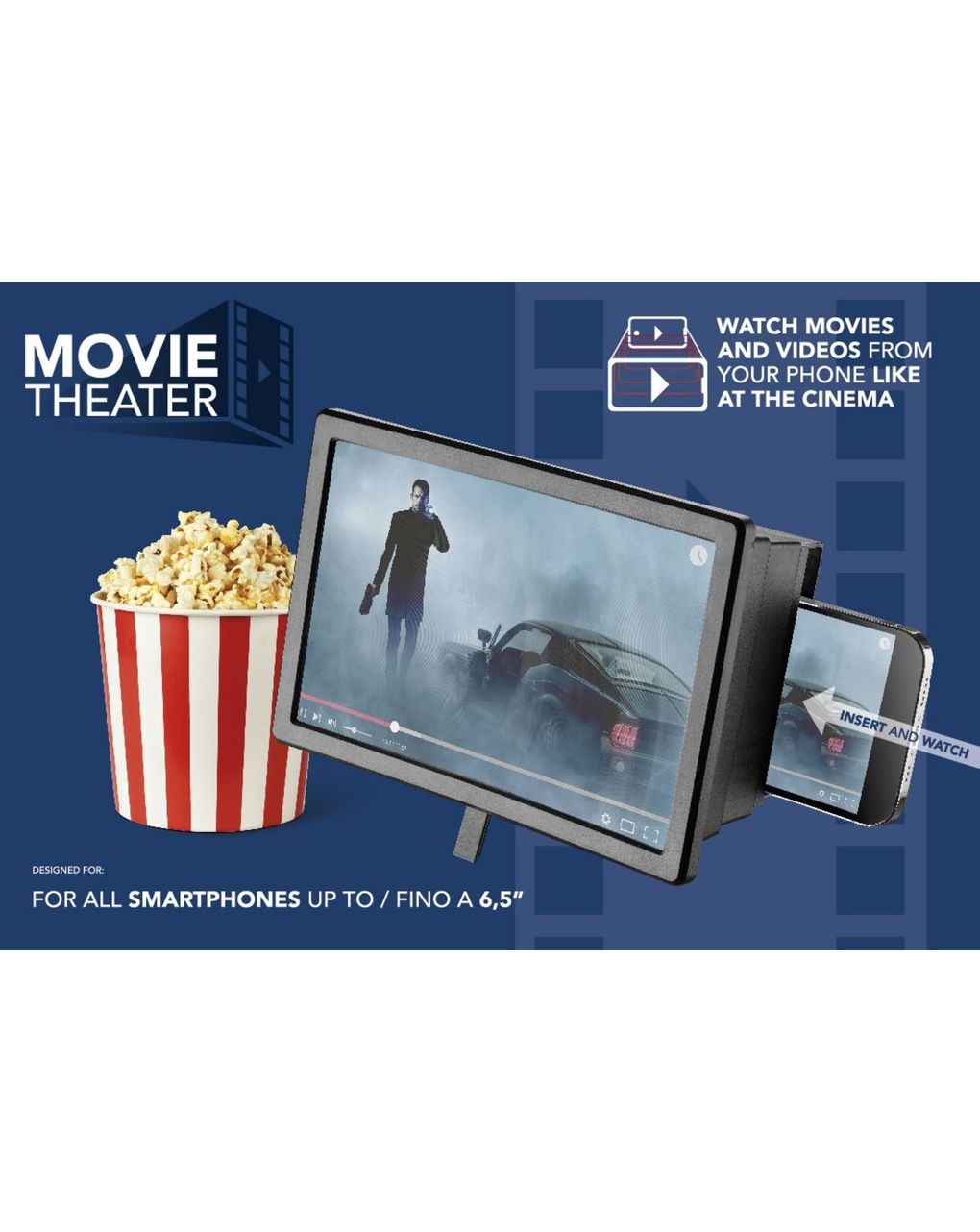 Movie theater - amplificatore video universale nero - cellularline