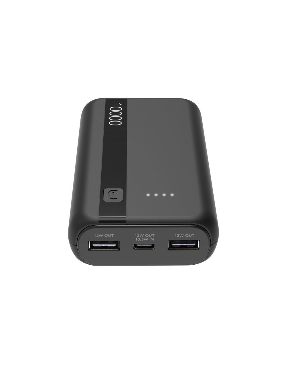 Power bank 10000 mah 12w 3 porte (1 usb-a + 2 usb-c) nero - cellularline