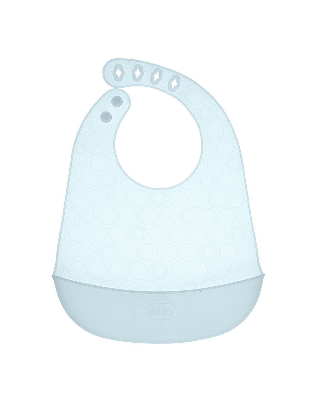 Bavaglia in silicone con tasca azzurro - chicco