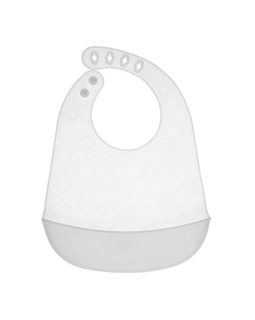 Bavaglia in silicone con tasca grigio - chicco