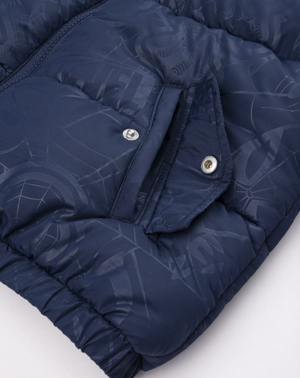 Piumino blu imbottito "spiderman" da bambino