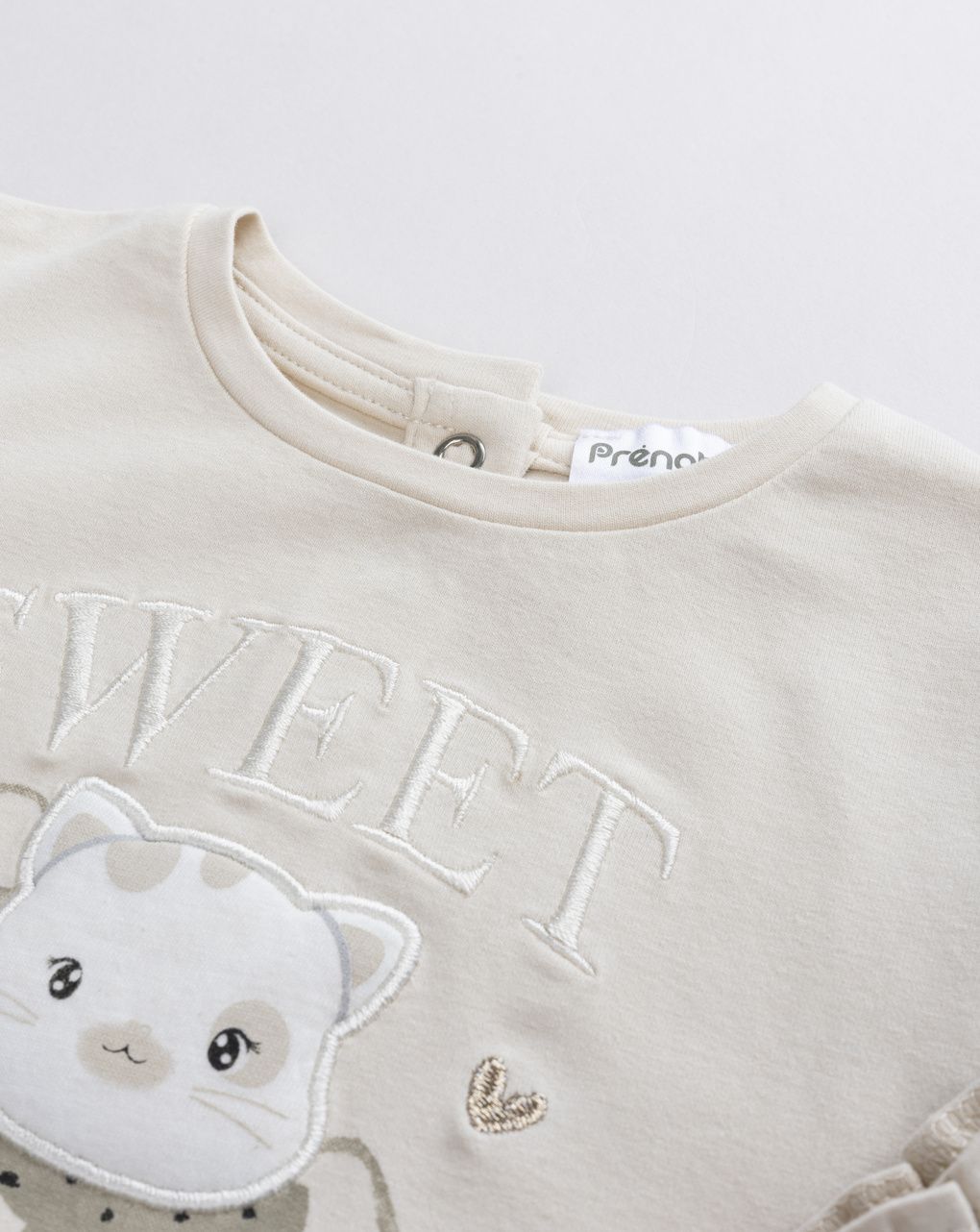 T-shirt beige bimba gattino