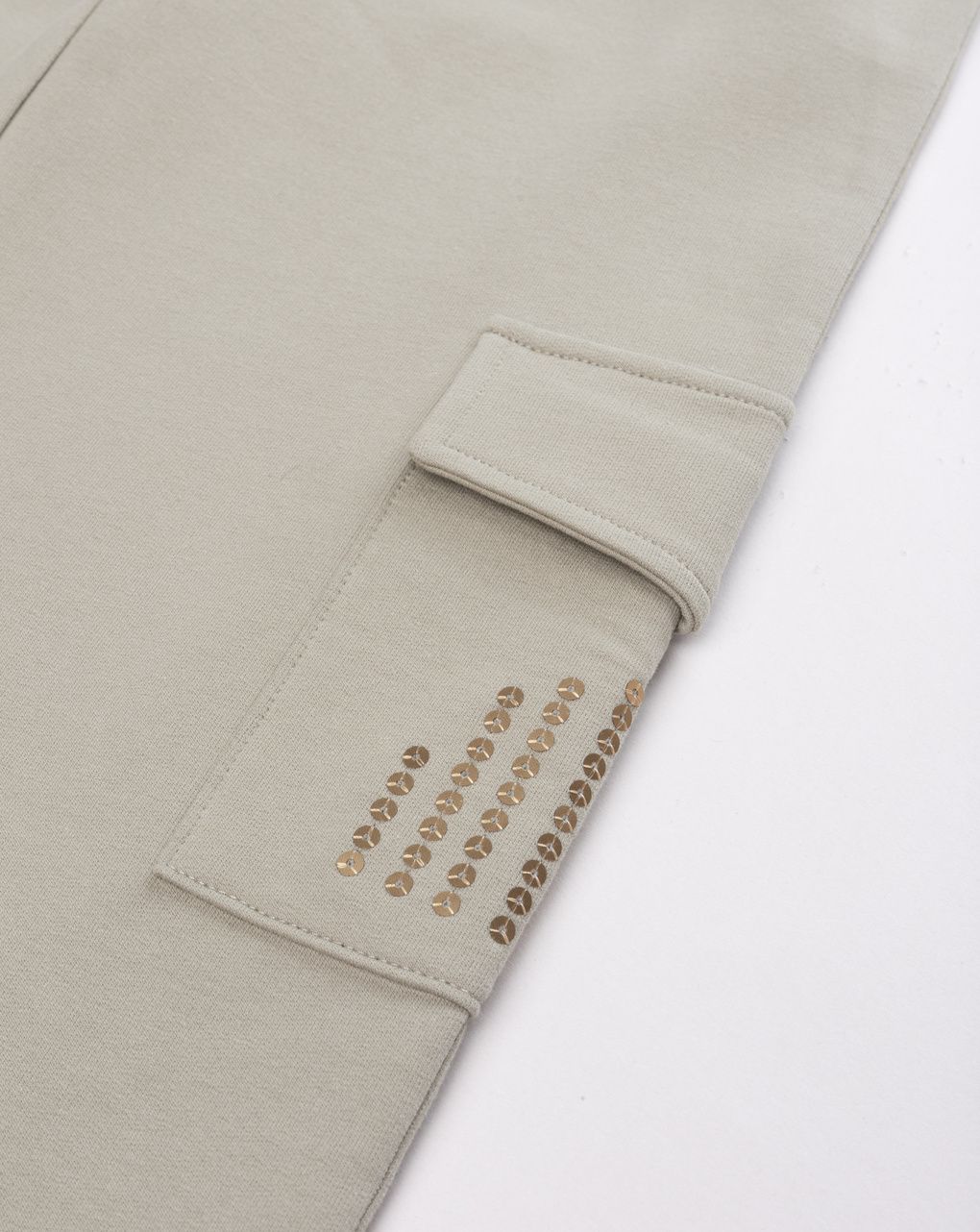 Pantalone cargo bambia verde a gamba larga