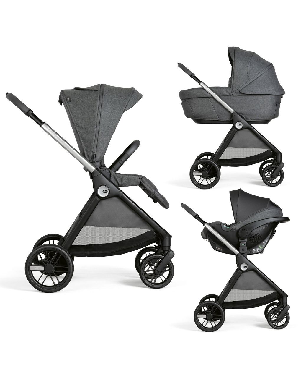 Trio bellagio 2 grand comfort kory plus - black satin - chicco