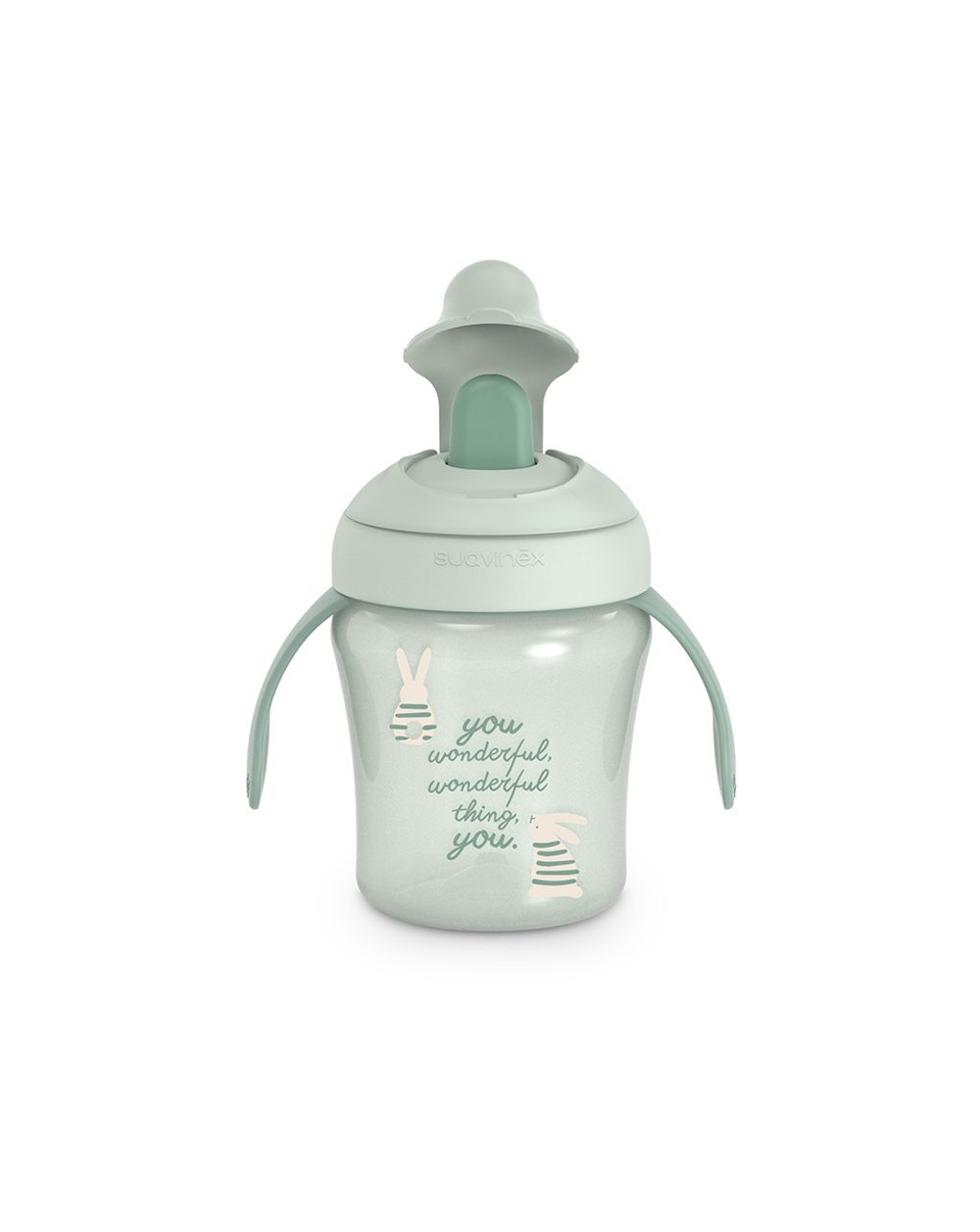 Wonderland tazza antigoccia 200ml +6m verde - suavinex