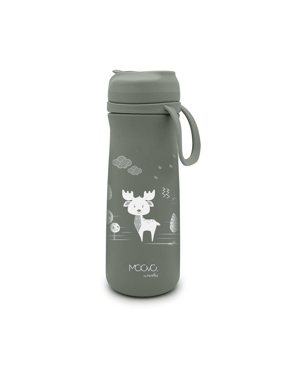 Borraccia bimbi termica in acciaio da 500ml - 4441 / sage green - nuvita