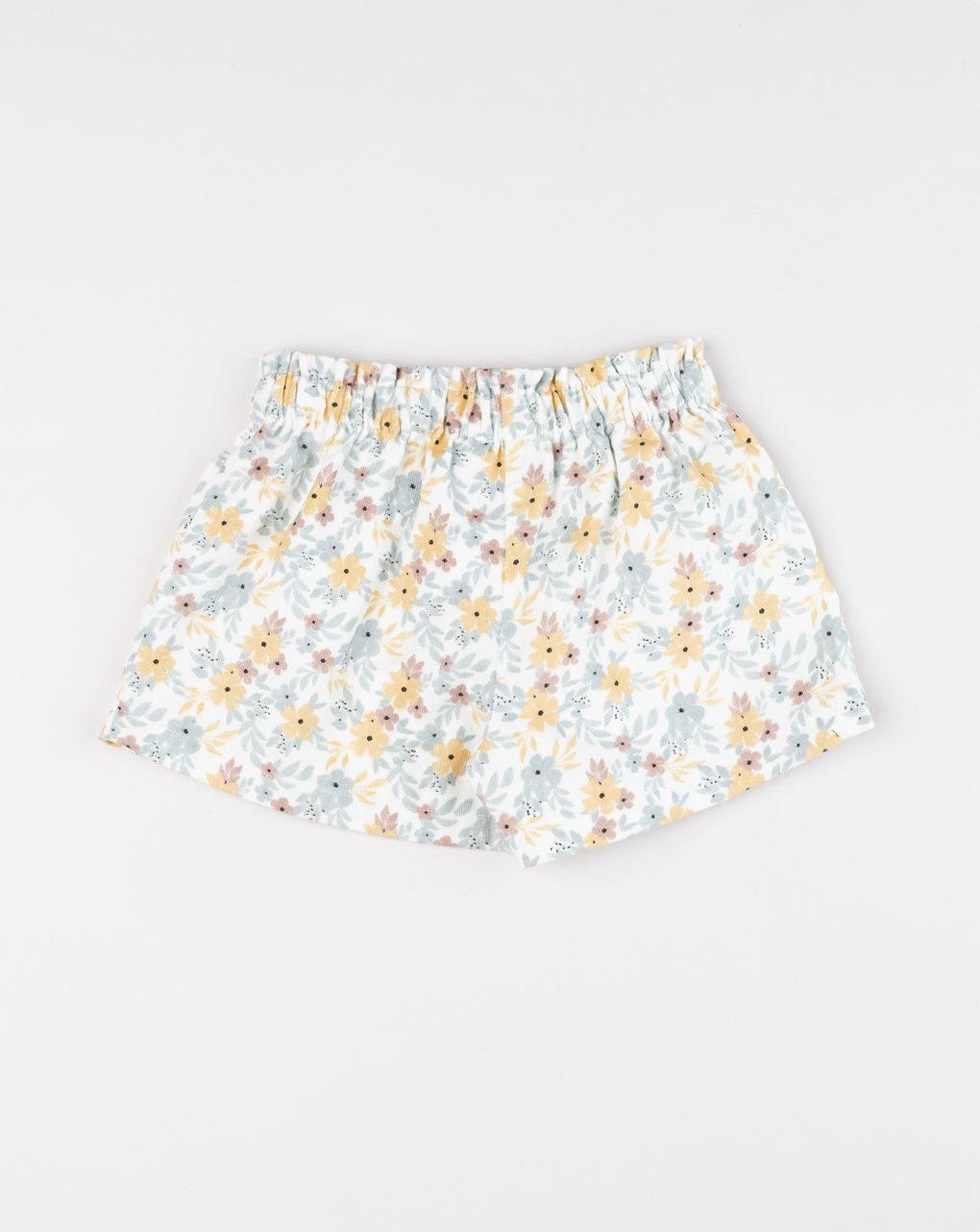 Shorts bimba bianchi con stampa floreale