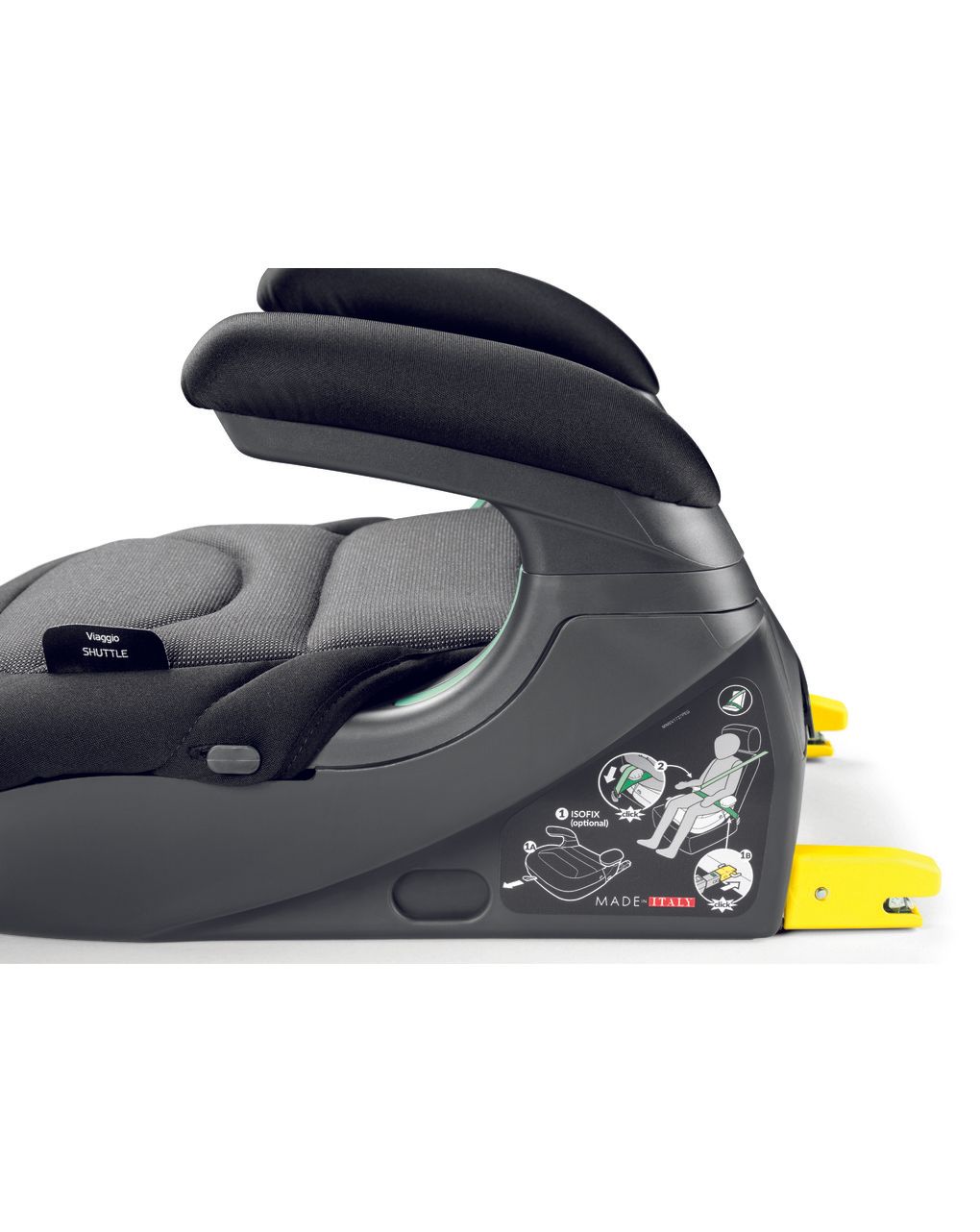 Seggiolino auto i-size viaggio shuttle - 125-150 cm - crystal black - peg