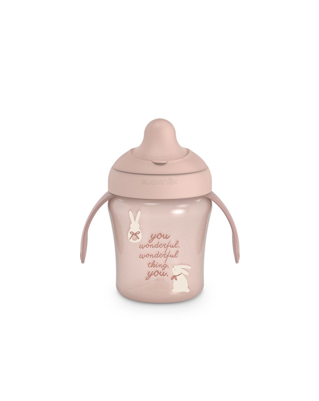 Wonderland tazza antigoccia 200ml +6m rosa - suavinex