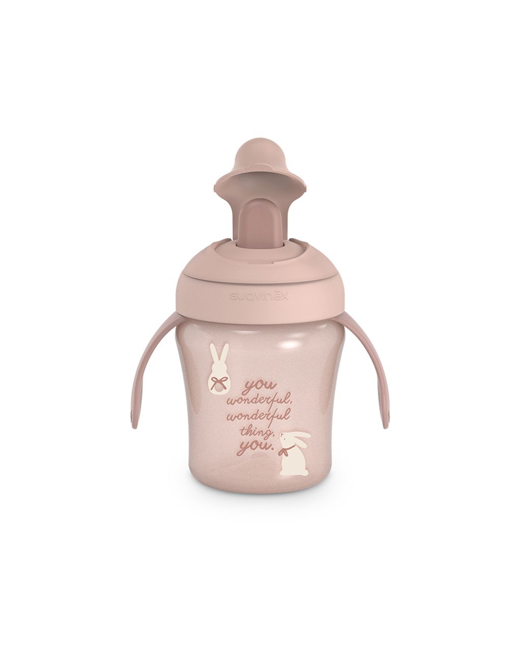 Wonderland tazza antigoccia 200ml +6m rosa - suavinex