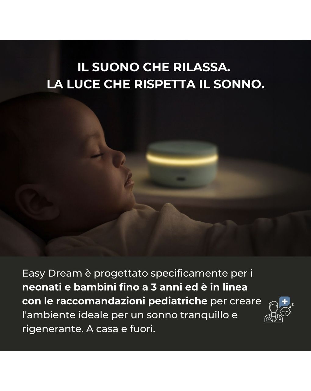 Diffusore di rumore bianco e luci notturne easy fream - 6620 - nuvita