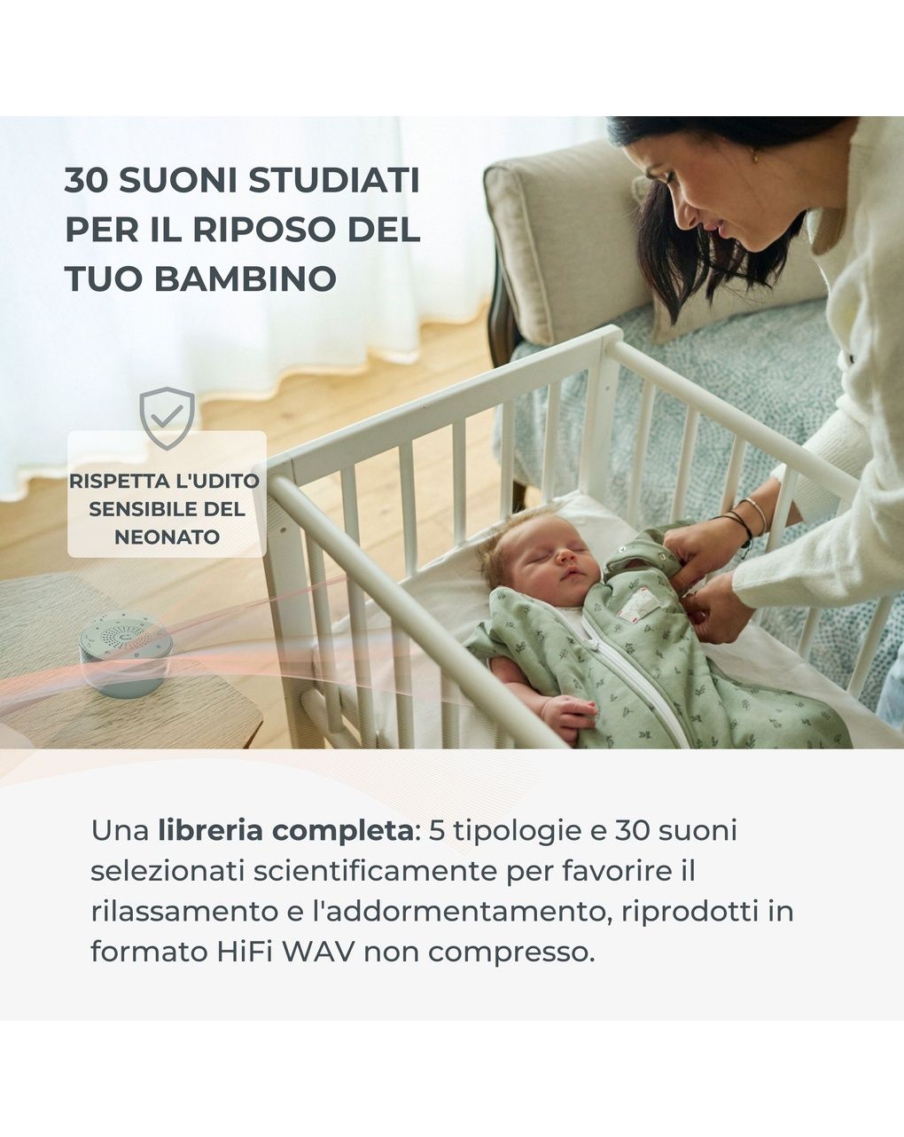 Diffusore di rumore bianco e luci notturne easy fream - 6620 - nuvita