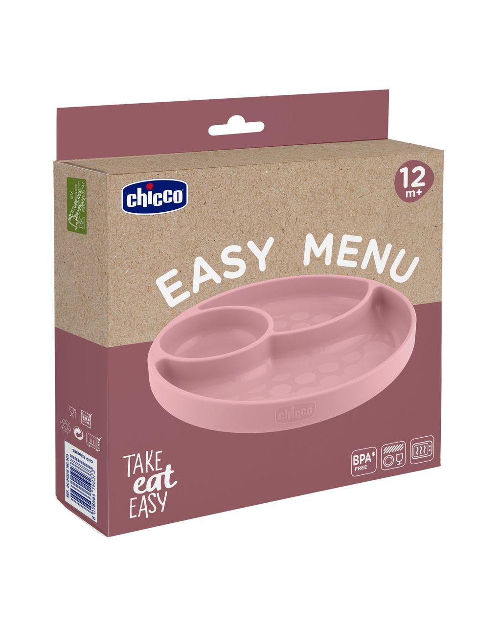 Piatto porzionato rosa 12m+ - chicco