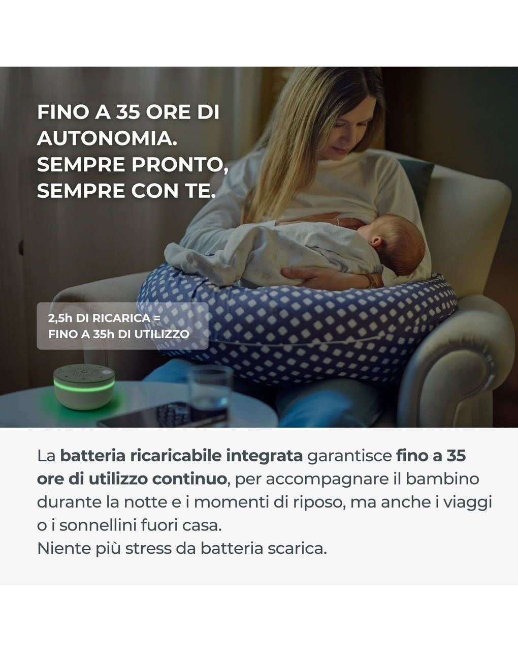 Diffusore di rumore bianco e luci notturne easy fream - 6620 - nuvita
