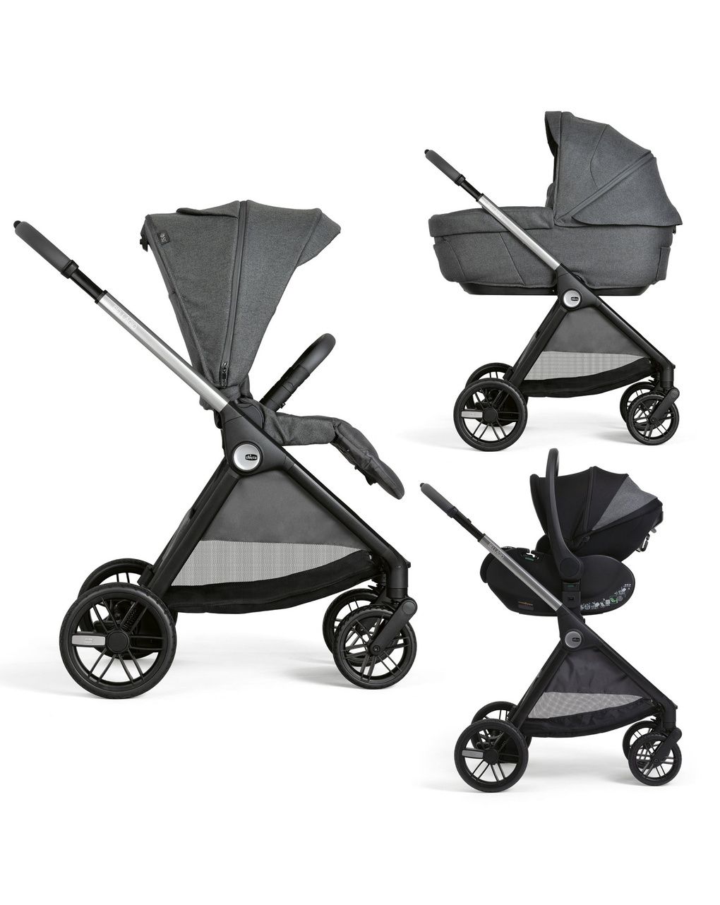 Trio bellagio 2 gran comfort first seat recline -  black satin - chicco
