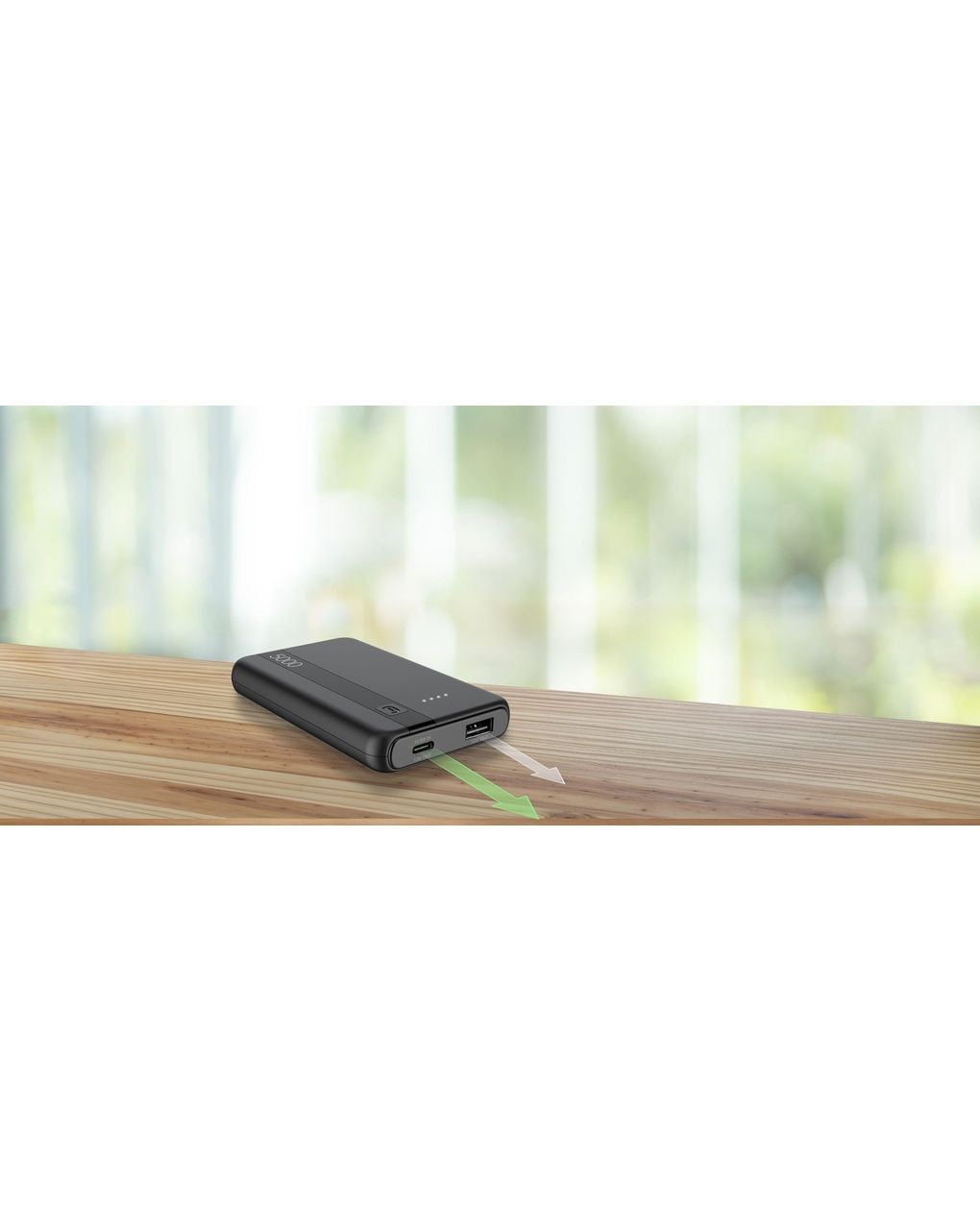 Power bank 5000 mah 12w doppia porta usb a+c nero - cellularline