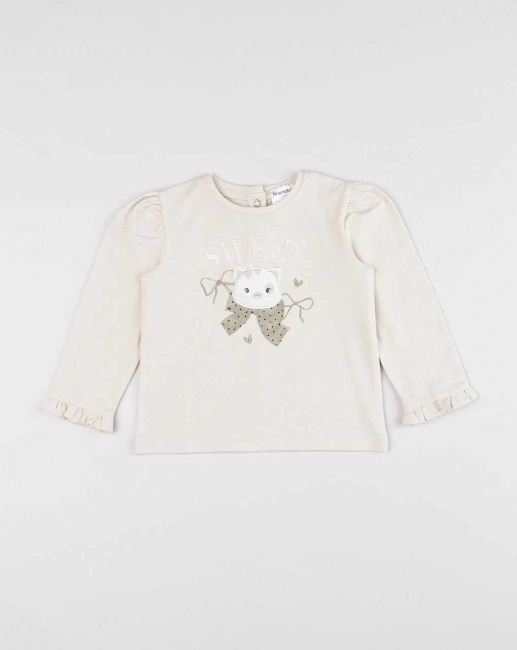 T-shirt beige bimba gattino