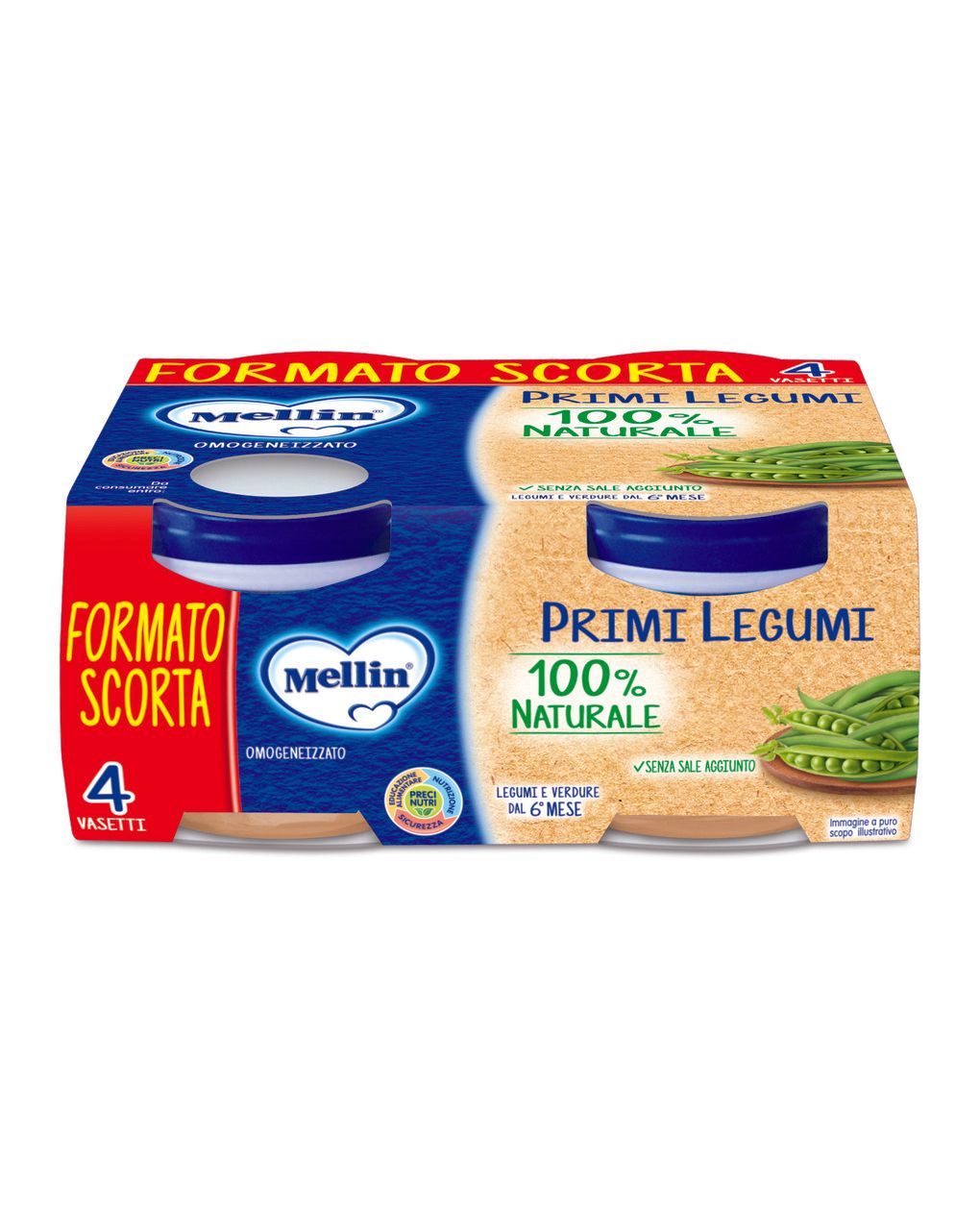 Omogeneizzato primi legumi 4x80 gr . - mellin