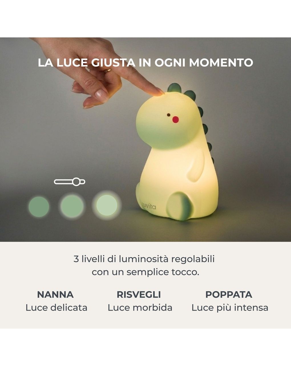 Luce notturna per bambini in silicone dina - 6610 / rosa - nuvita