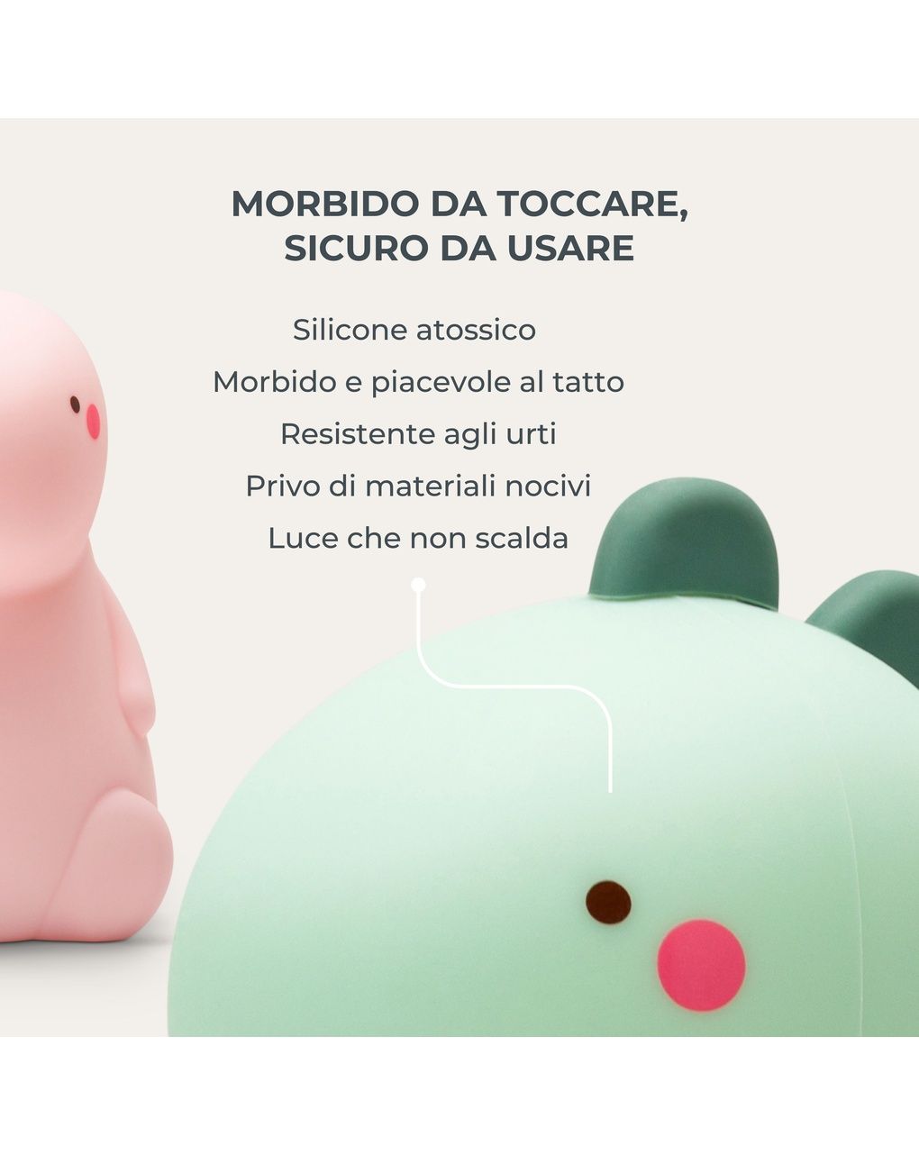Luce notturna per bambini in silicone dina - 6610 / rosa - nuvita