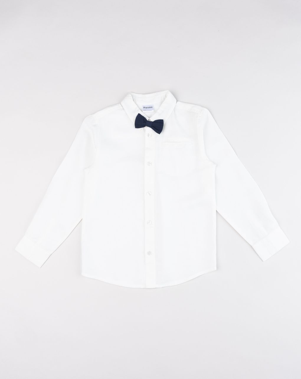 Camicia elegante bambino bianca con papillon blu notte