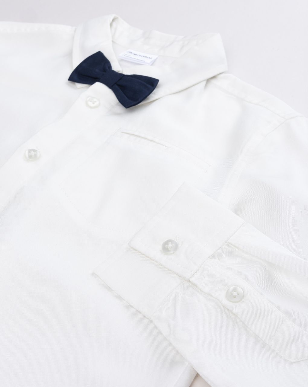 Camicia elegante bambino bianca con papillon blu notte