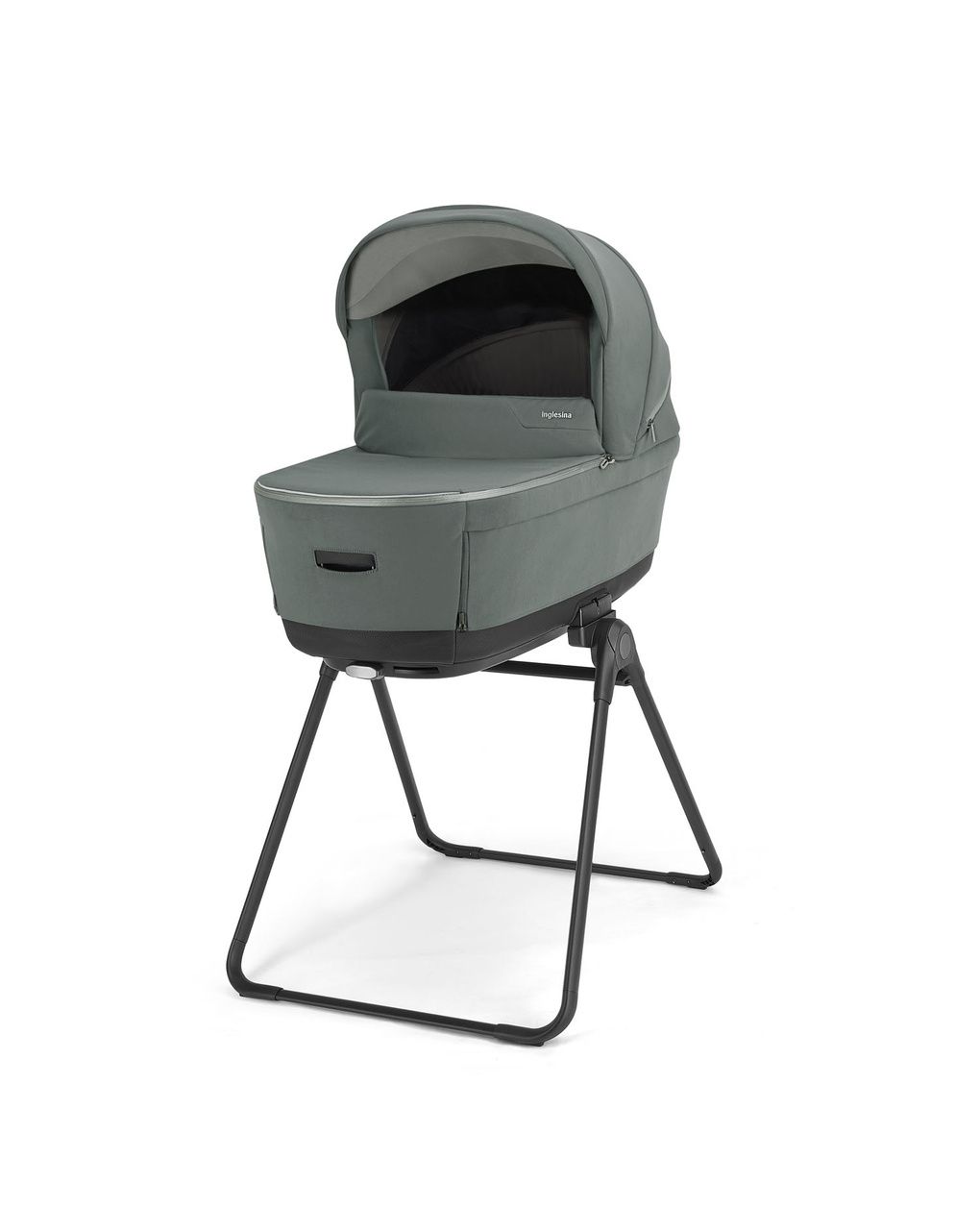 Electa system quattro - studio grey con telaio iron e seggiolino auto darwin infant recline evo - inglesina