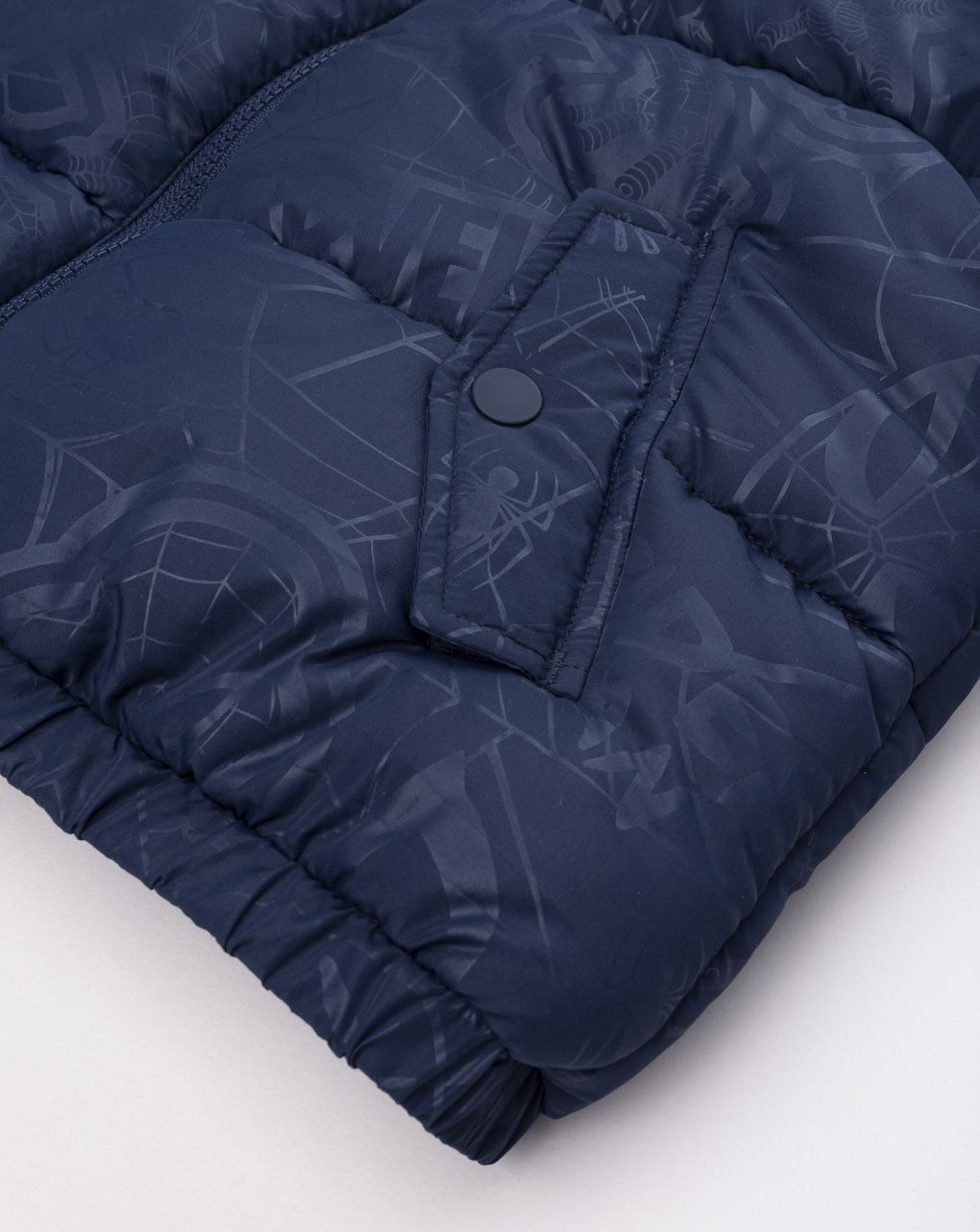 Piumino blu imbottito "spiderman" da bambino