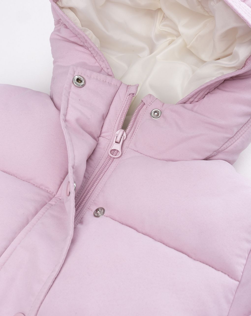 Giacca invernale bambina piumino rosa opaco trapuntato a quadr