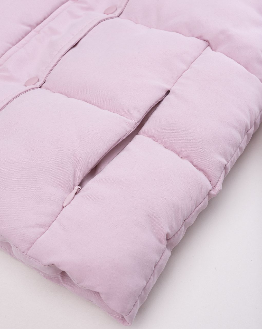 Giacca invernale bambina piumino rosa opaco trapuntato a quadr