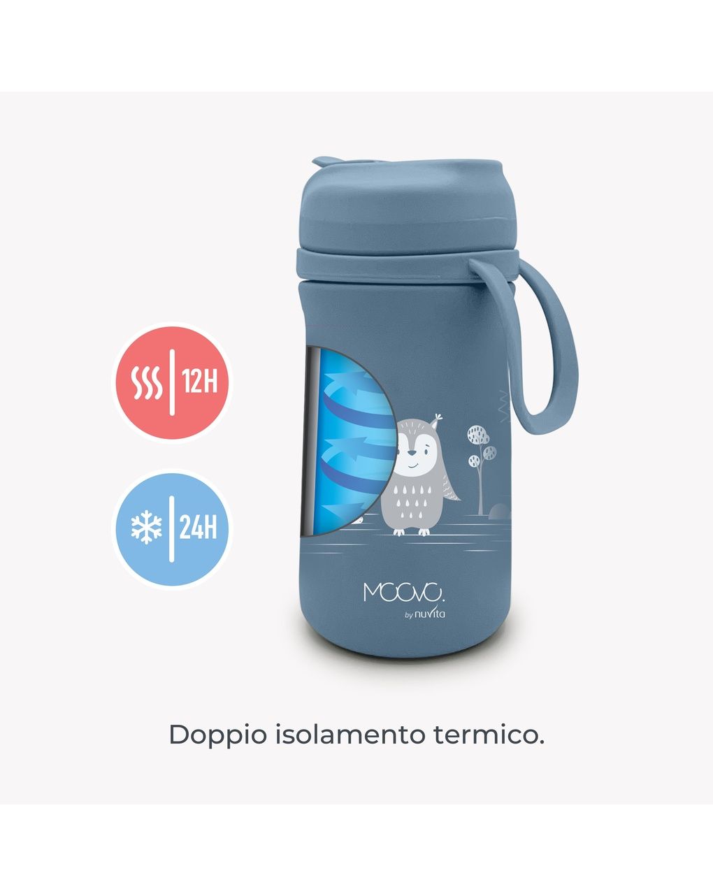 Borraccia bimbi termica in acciaio da 500ml - 4441 / english rose - nuvita