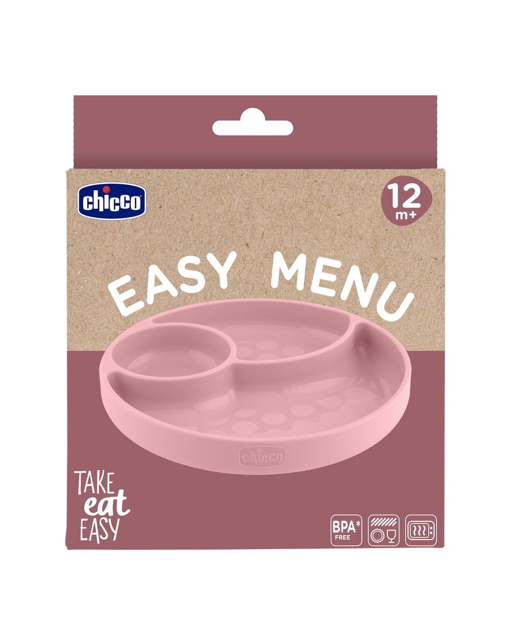 Piatto porzionato rosa 12m+ - chicco