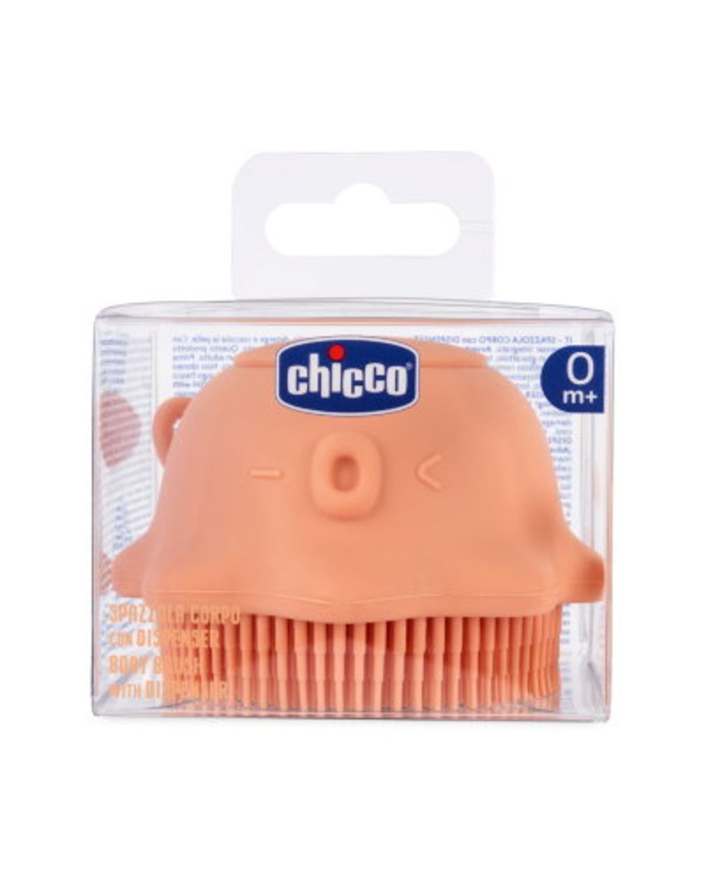 Spazzola corpo con dispenser arancione - chicco