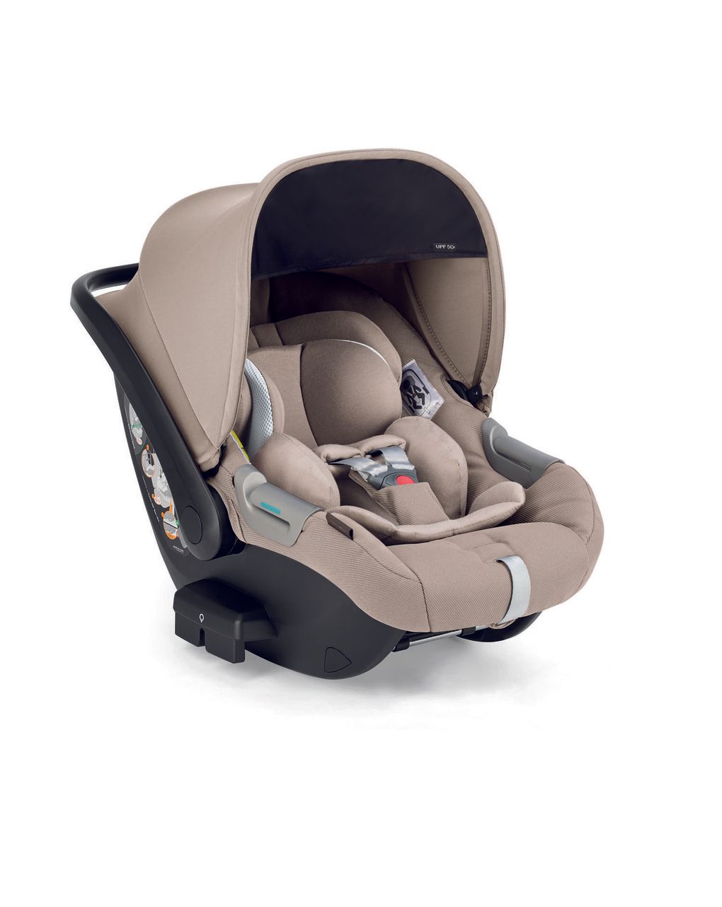 Aptica system quattro - vicuna beige con telaio palladio e seggiolino auto darwin infant - inglesina