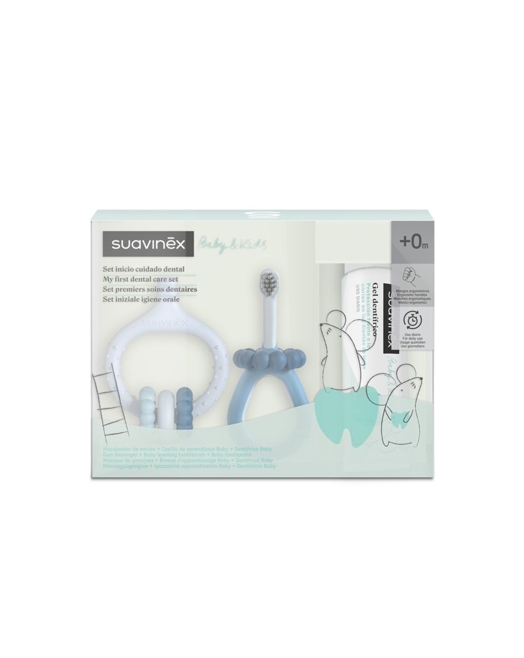 Oral care il mio primo set di igiene orale +0m azzurro - suavinex