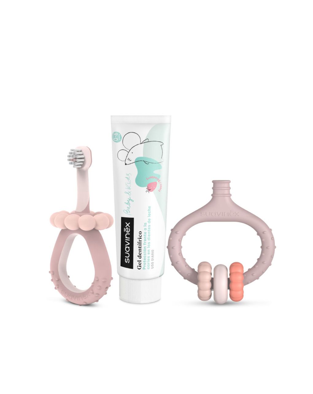 Oral care il mio primo set di igiene orale +0m rosa - suavinex