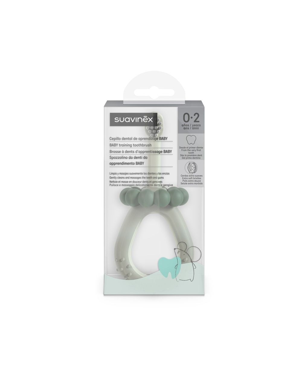 Oral care spazzolino primi dentini baby 0-2 anni verde - suavinex
