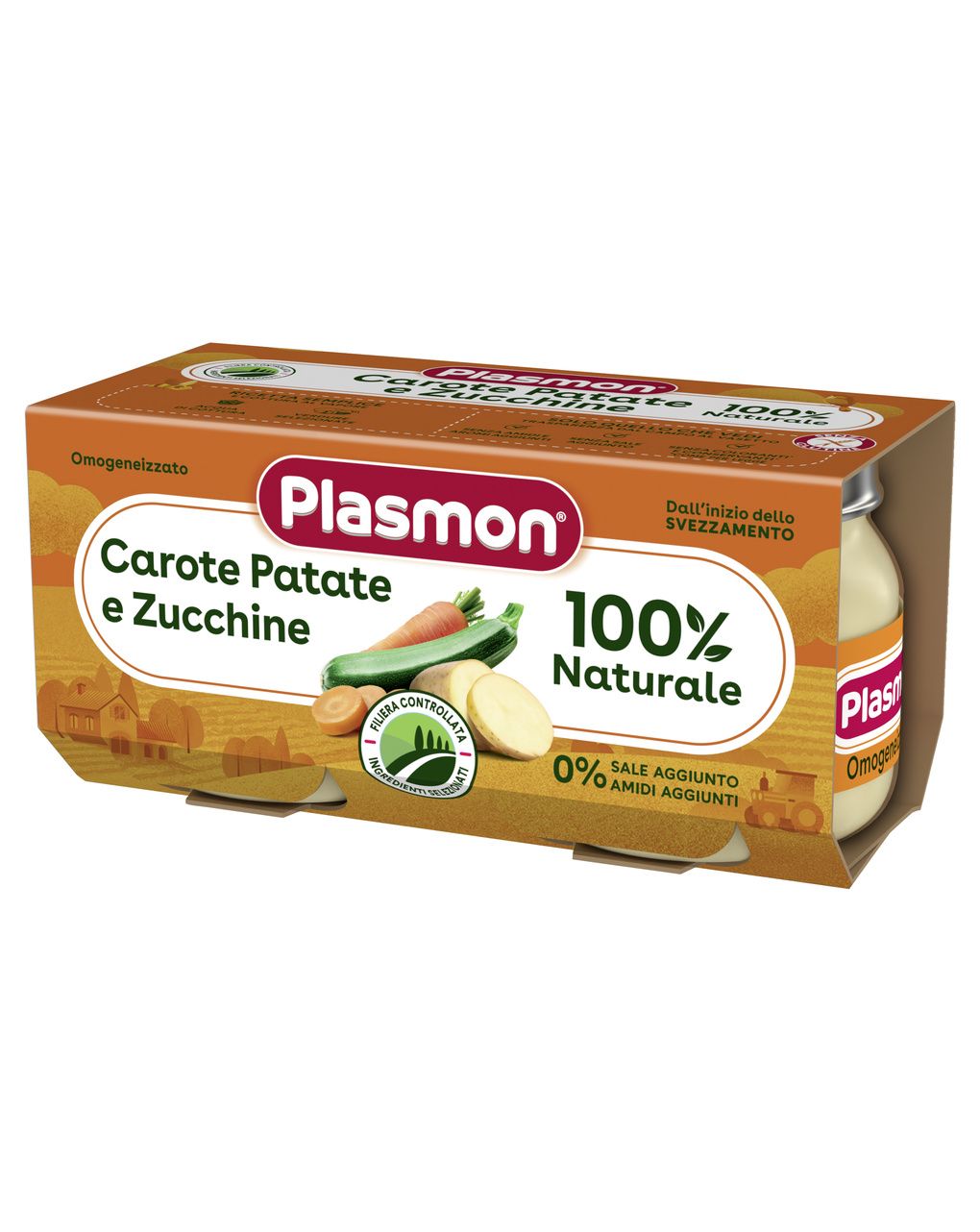 Omogeneizzato carote, patate e zucchine 2x80g - plasmon
