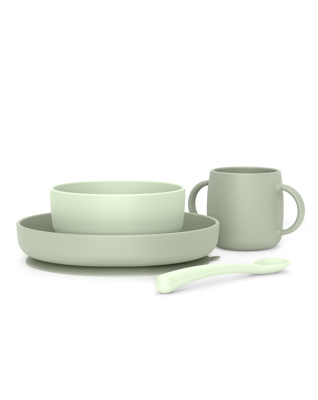 Set svezzamento silicone +6m verde - suavinex
