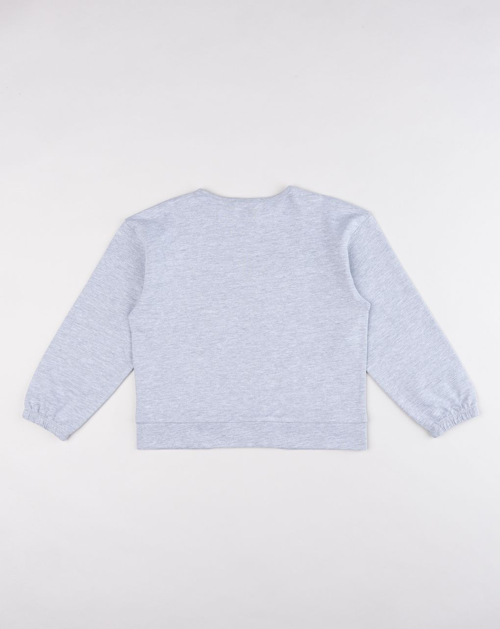 Felpa garzata bambina grigia con ballerine glitter