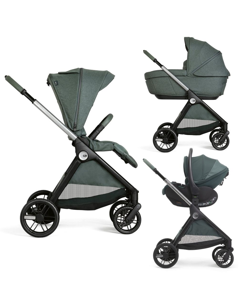 Trio bellagio 2 gran comfort first seat recline -  fir tree - chicco