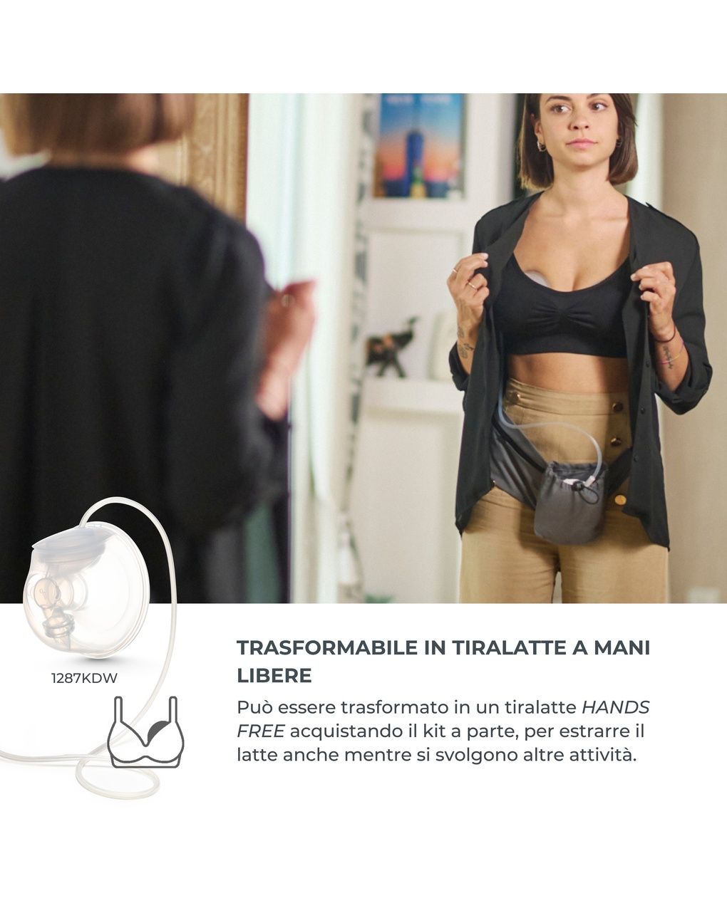 Tiralatte elettrico singolo a 3 fasi con coppe intercambiabili materno smart - 1287cx - nuvita