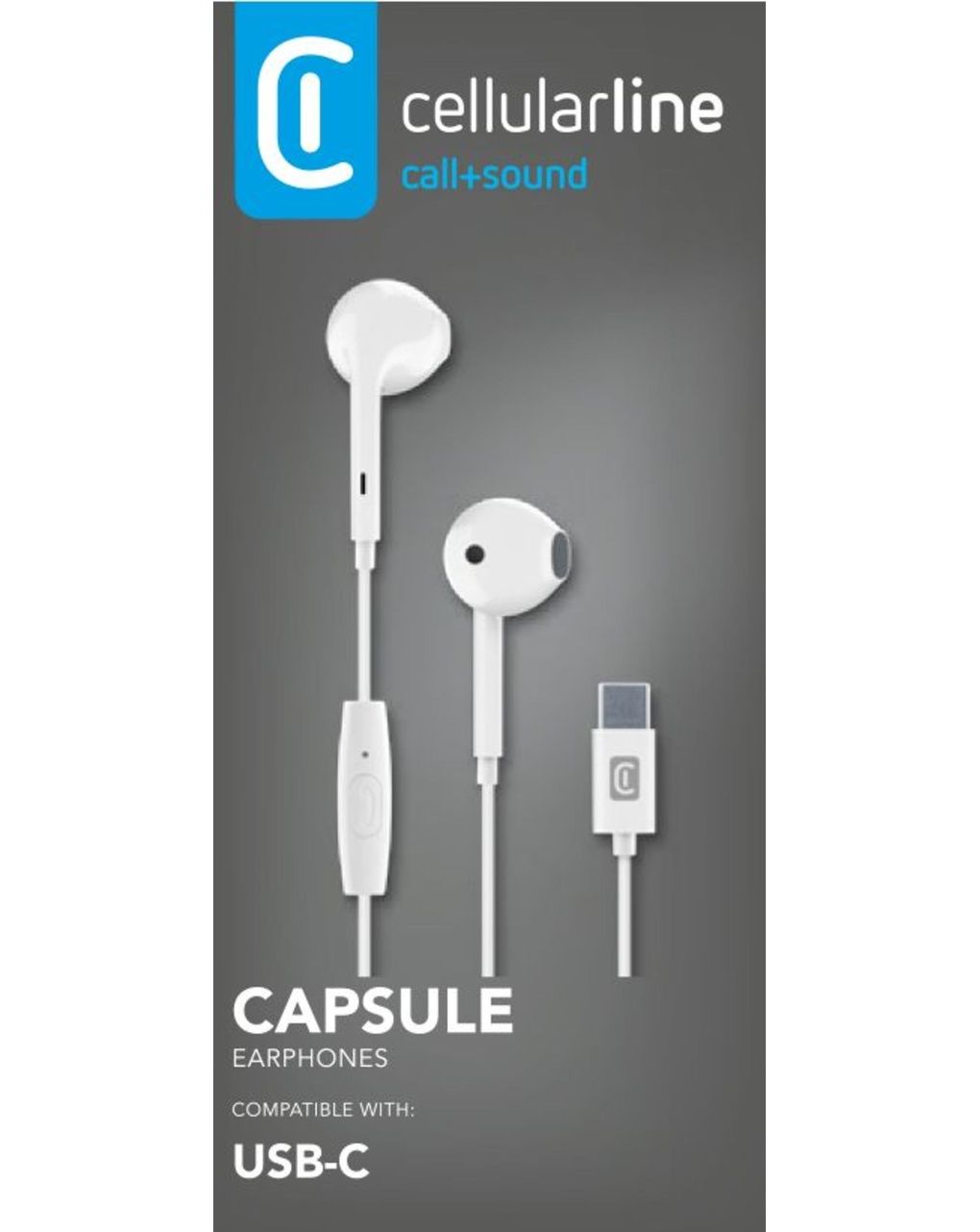 Auricolari capsule bluetooth porta usb-c bianco - cellularline