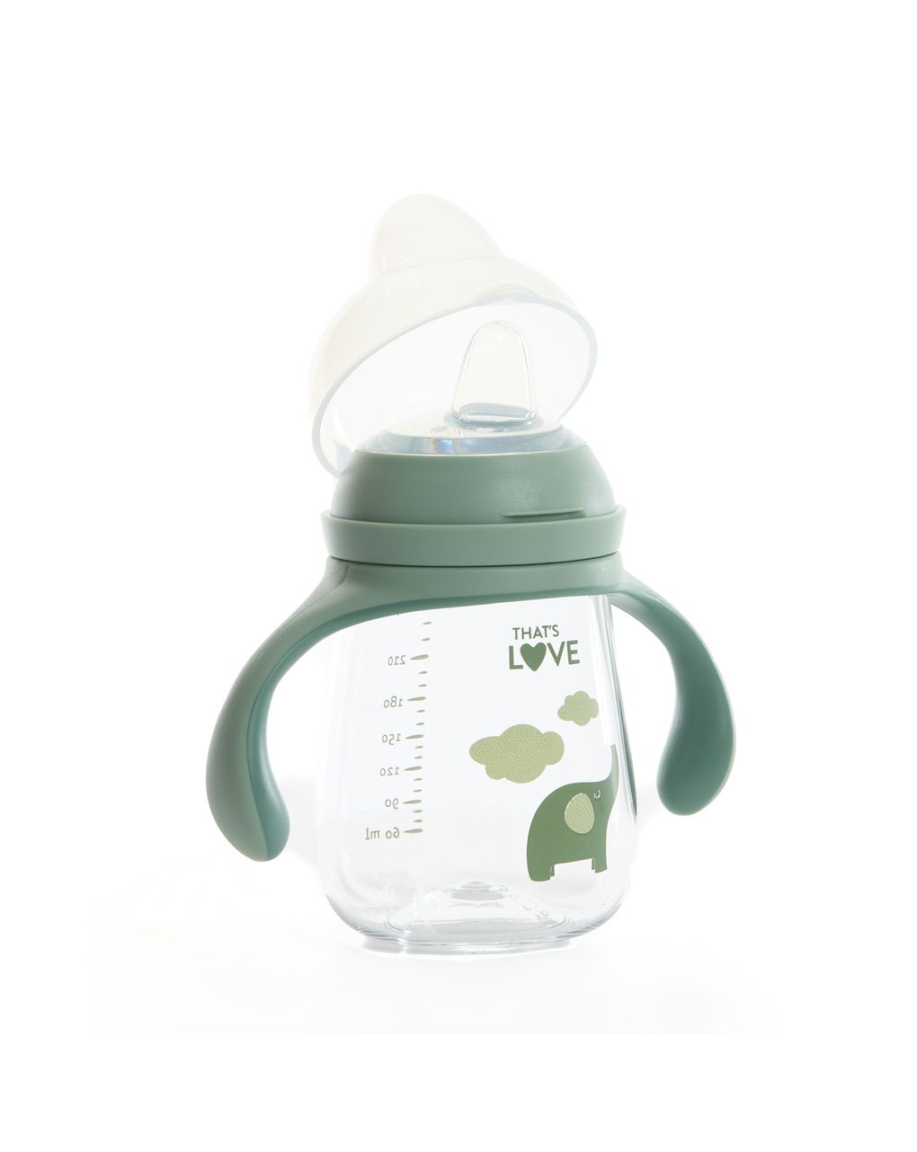 Tazza 6 m+ elephant 260 ml beccuccio silicone- that's love