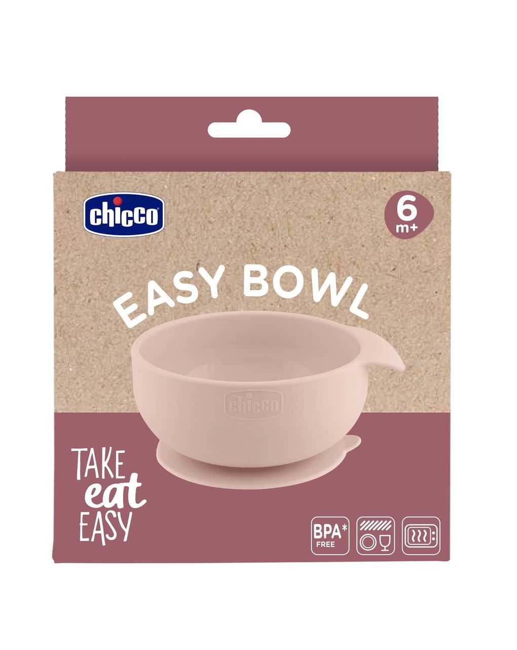 Ciotola in silicone rosa 6m+ - chicco