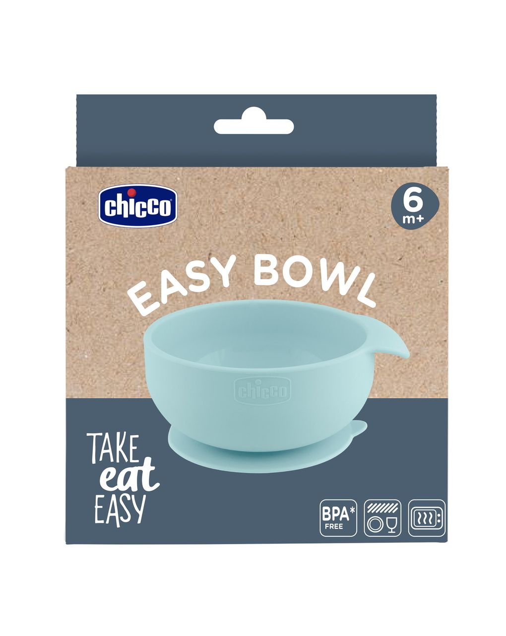 Ciotola in silicone azzurro 6m+ - chicco